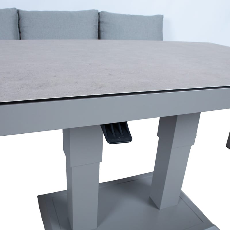 Hagemøbelsett HOME4YOU Rio 6 deler gråbeige - Gråbeige - Hage - Utemiljø - Veranda & terrasse - Verandamøbler