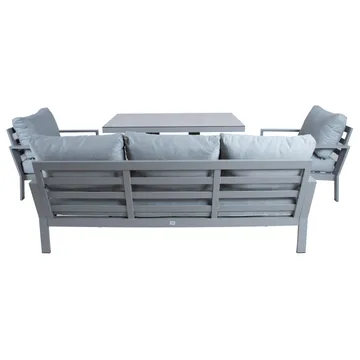 Hagemøbelsett HOME4YOU Rio 6 deler gråbeige - Gråbeige - Hagemøbler - Loungemøbler - Sofagruppe utendørs