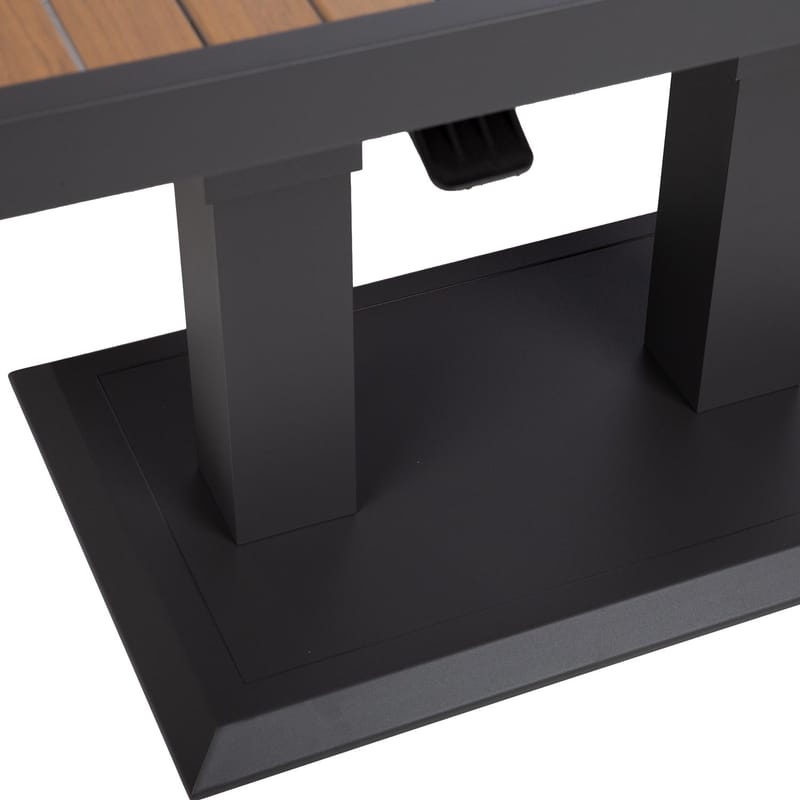 Hagemøbelsett HOME4YOU Rio hjørnesofa og bord mørkegrå - Mørk grå - Hage - Utemiljø - Veranda & terrasse - Verandamøbler