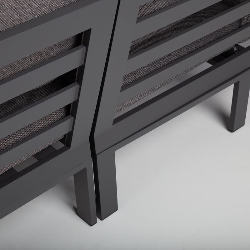 Hagemøbelsett HOME4YOU Rio hjørnesofa og bord mørkegrå - Mørk grå - Hage - Utemiljø - Veranda & terrasse - Verandamøbler