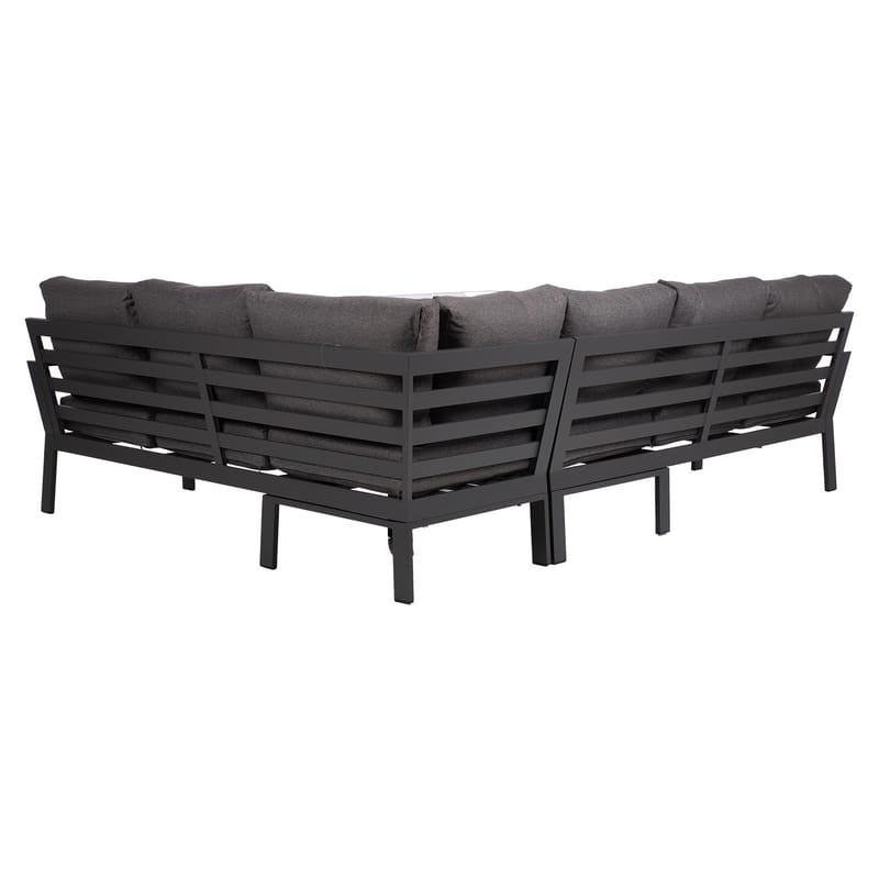 Hagemøbelsett HOME4YOU Rio hjørnesofa og bord mørkegrå - Mørk grå - Hage - Utemilj ø - Veranda & terrasse - Verandamøbler