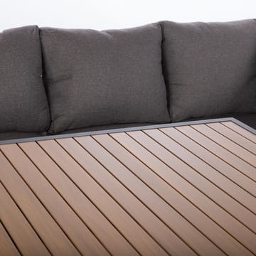 Hagemøbelsett HOME4YOU Rio hjørnesofa og bord mørkegrå - Mørkegrå - Hagemøbler - Loungemøbler - Sofagruppe utendørs