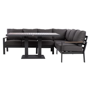 Hagemøbelsett HOME4YOU Rio hjørnesofa og bord mørkegrå - Mørkegrå - Hagemøbler - Loungemøbler - Sofagruppe utendørs