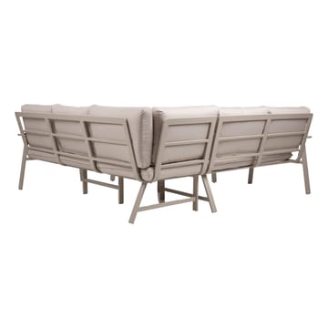 Hagemøbelsett HOME4YOU Upland bord og hjørnesofa beige - Beige - Hagemøbler - Loungemøbler - Sofagruppe utendørs