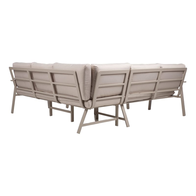 Hagemøbelsett HOME4YOU Upland bord og hjørnesofa beige - Beige - Hage - Utemiljø - Veranda & terrasse - Verandamøbler