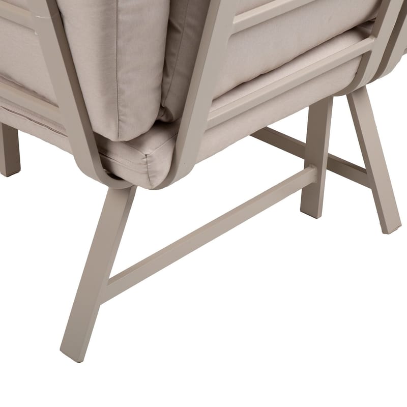 Hagemøbelsett HOME4YOU Upland bord og hjørnesofa beige - Beige - Hage - Utemiljø - Veranda & terrasse - Verandamøbler