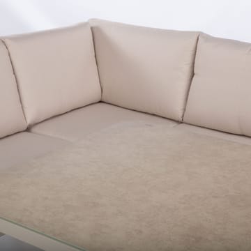 Hagemøbelsett HOME4YOU Upland bord og hjørnesofa beige - Beige - Hagemøbler - Loungemøbler - Sofagruppe utendørs