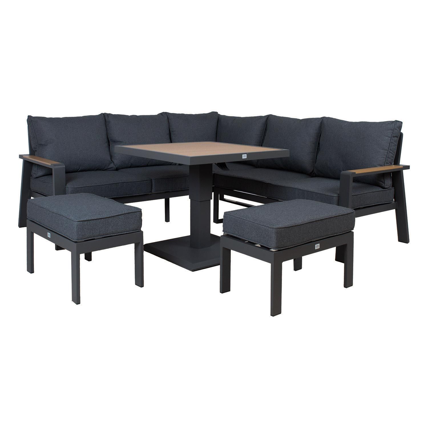 Hagemøbelsett HOME4YOU Parker Grey 4 deler - Grå