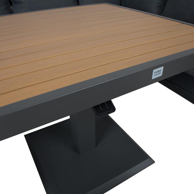 Hagemøbelsett HOME4YOU Parker grå 4 deler - Grå - Hage - Utemiljø - Veranda & terrasse - Verandamøbler