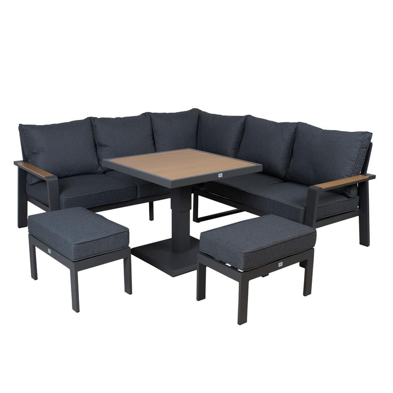 Hagemøbelsett HOME4YOU Parker grå 4 deler - Grå - Hage - Utemiljø - Veranda & terrasse - Verandamøbler