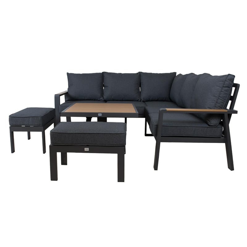 Hagemøbelsett HOME4YOU Parker grå 4 deler - Grå - Hage - Utemiljø - Veranda & terrasse - Verandamøbler