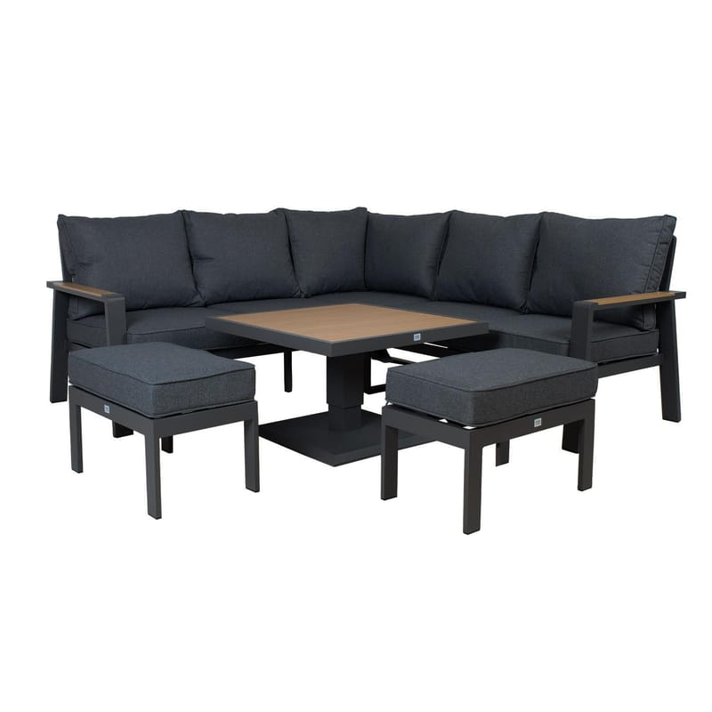 Hagemøbelsett HOME4YOU Parker grå 4 deler - Grå - Hage - Utemiljø - Veranda & terrasse - Verandamøbler