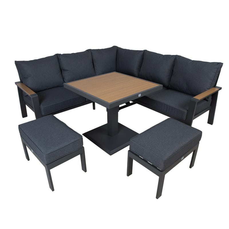 Hagemøbelsett HOME4YOU Parker grå 4 deler - Grå - Hage - Utemiljø - Veranda & terrasse - Verandamøbler