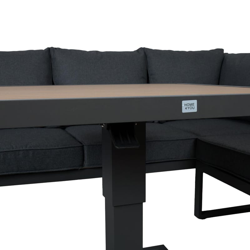 Hagemøbelsett HOME4YOU Parker grå 4 deler - Grå - Hage - Utemiljø - Veranda & terrasse - Verandamøbler