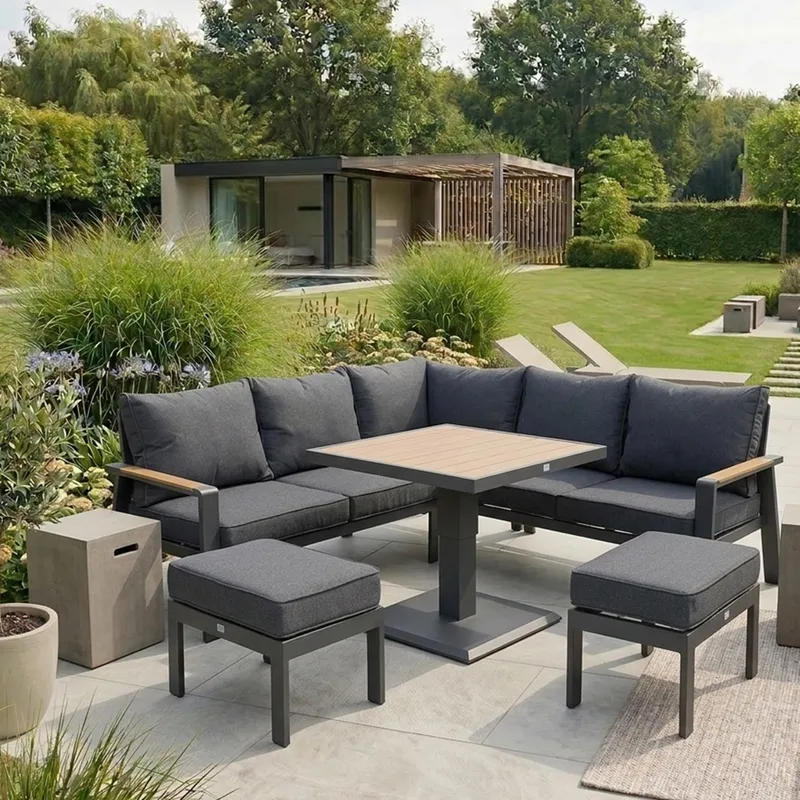 Hagemøbelsett HOME4YOU Parker grå 4 deler - Grå - Hage - Utemiljø - Veranda & terrasse - Verandamøbler