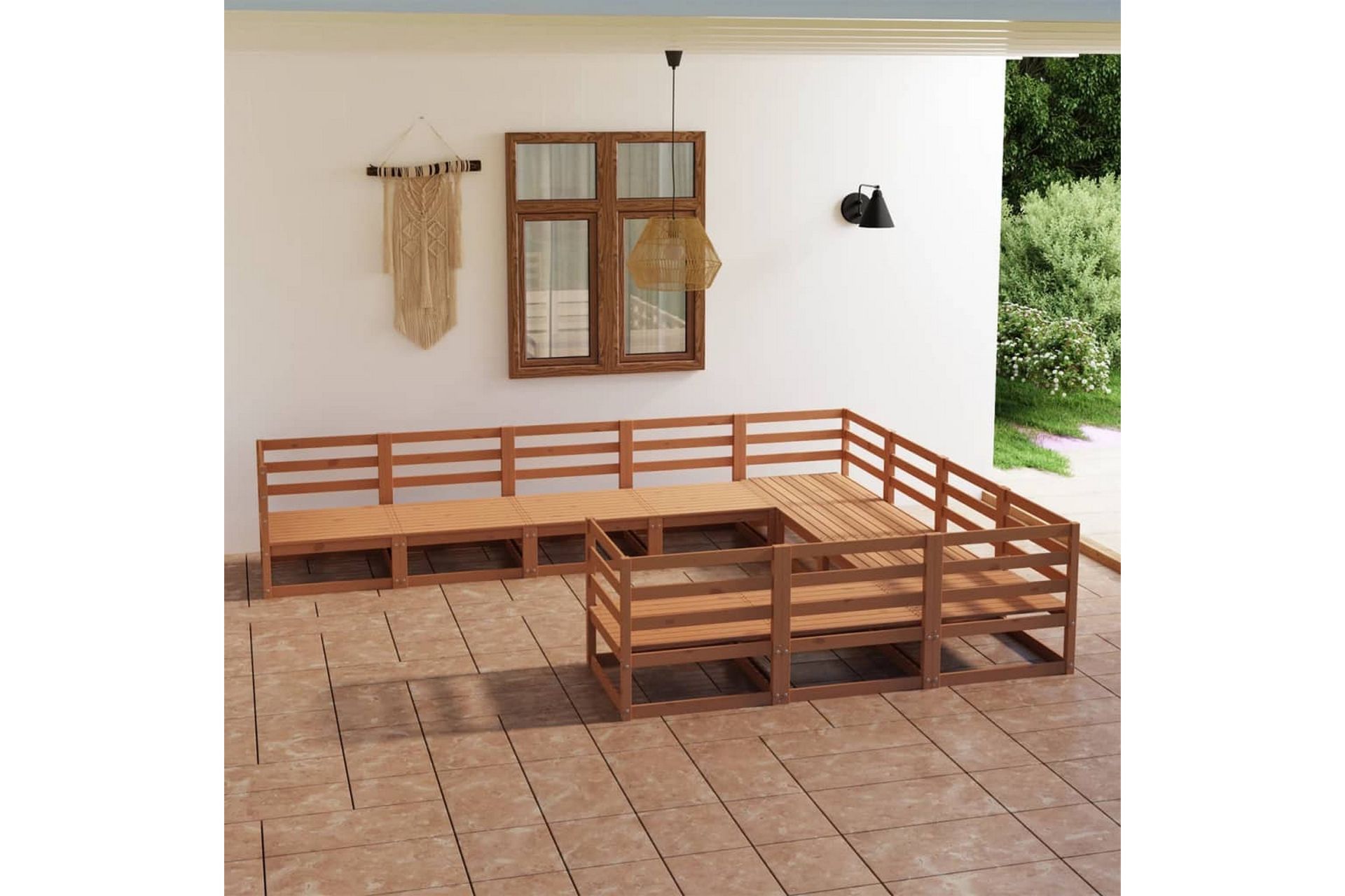 Hagesofagruppe 10 deler heltre furu - Brun - Hage - Utemiljø - Veranda & terrasse - Verandamøbler