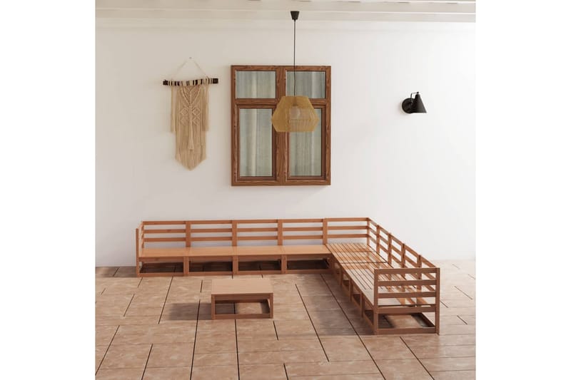 Hagesofagruppe 10 deler honningbrun heltre furu - Brun - Hage - Utemiljø - Veranda & terrasse - Verandamøbler
