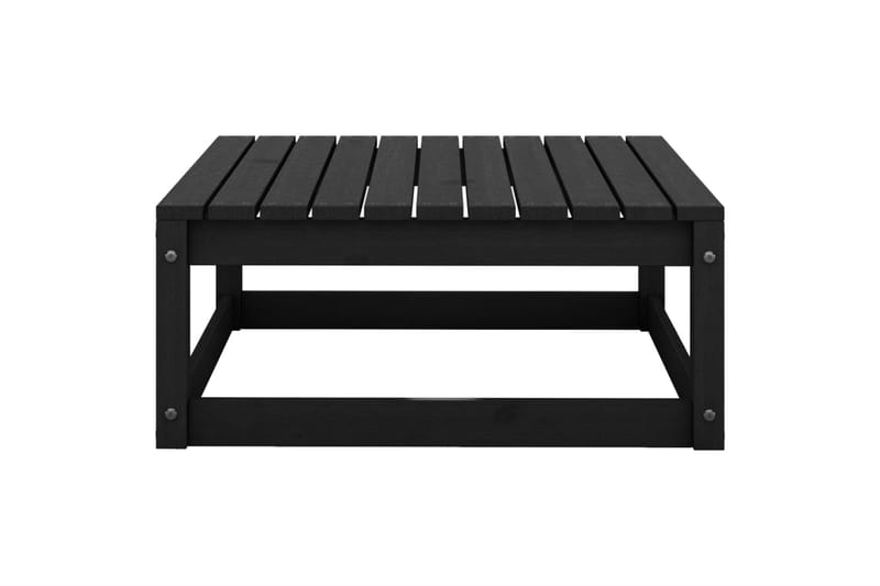 Hagesofagruppe 10 deler svart heltre furu - Svart - Verandamøbler - Sofagruppe utendørs - Loungesett