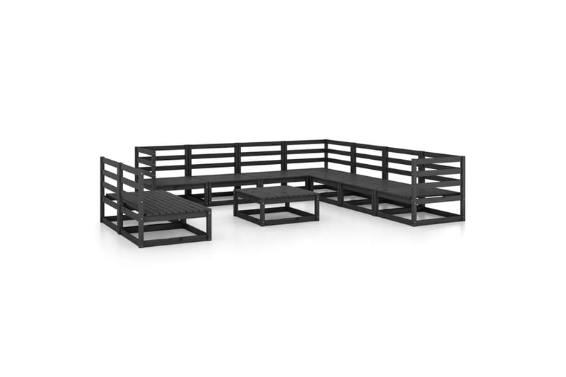 Hagesofagruppe 10 deler svart heltre furu - Svart - Hage - Utemiljø - Veranda & terrasse - Verandamøbler