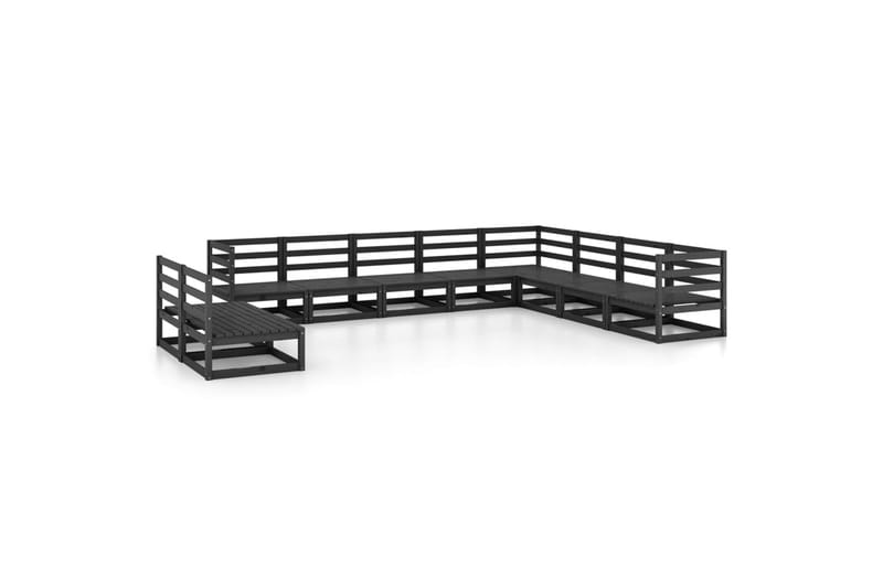 Hagesofagruppe 10 deler svart heltre furu - Svart - Hage - Utemiljø - Veranda & terrasse - Verandamøbler