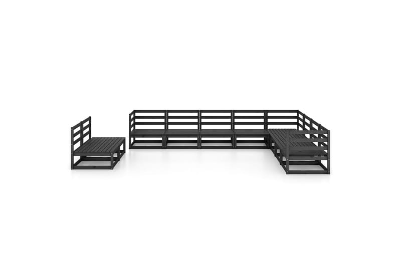Hagesofagruppe 10 deler svart heltre furu - Svart - Hage - Utemiljø - Veranda & terrasse - Verandamøbler