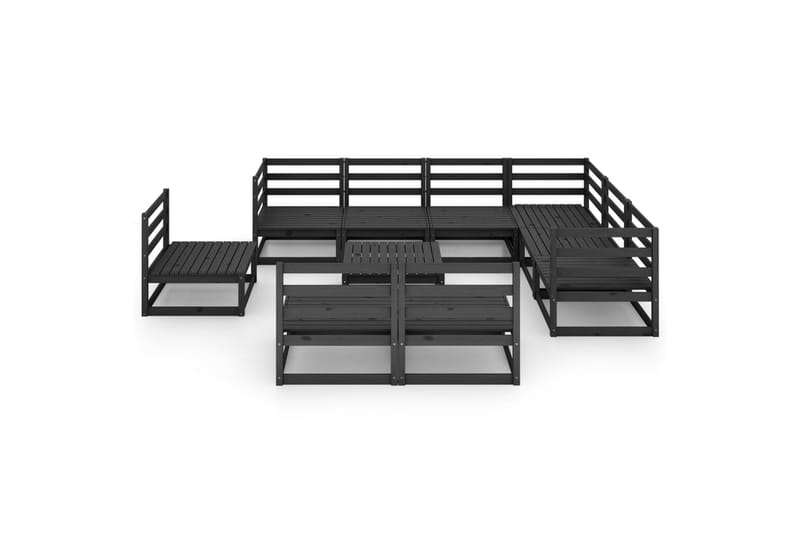 Hagesofagruppe 10 deler svart heltre furu - Svart - Hage - Utemiljø - Veranda & terrasse - Verandamøbler