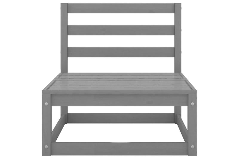 Hagesofagruppe 11 deler grå heltre furu - Grå - Verandamøbler - Sofagruppe utendørs - Loungesett