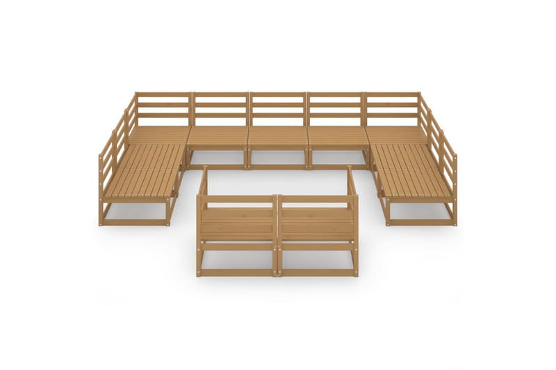 Hagesofagruppe 11 deler heltre furu - Brun - Verandamøbler - Sofagruppe utendørs - Loungesett