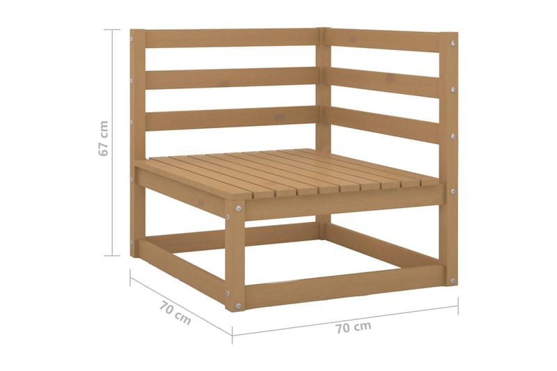 Hagesofagruppe 12 deler heltre furu - Brun - Verandamøbler - Sofagruppe utendørs - Loungesett