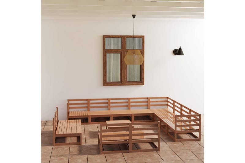 Hagesofagruppe 13 deler honningbrun heltre furu - Brun - Hage - Utemiljø - Veranda & terrasse - Verandamøbler