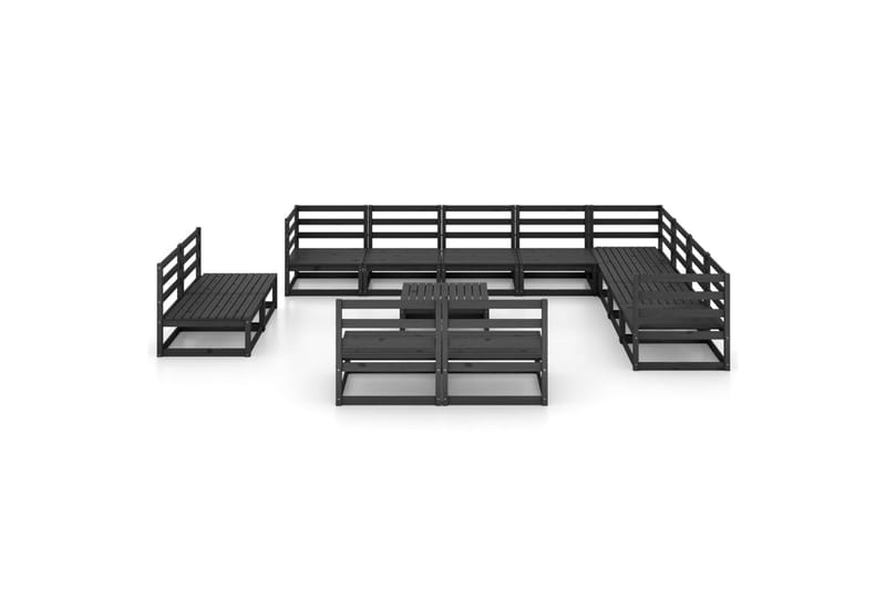 Hagesofagruppe 13 deler svart heltre furu - Svart - Hage - Utemiljø - Veranda & terrasse - Verandamøbler