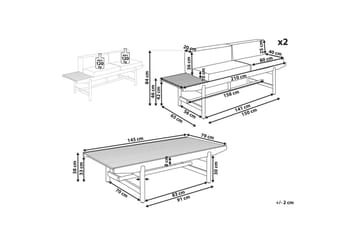 Hagesofagruppe 4-seters Giaveno - Hagemøbler - Loungemøbler - Sofagruppe utendørs