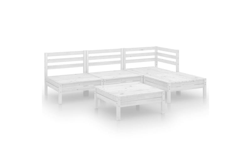 Hagesofagruppe 5 deler heltre furu hvit - Hvit - Hage - Utemiljø - Veranda & terrasse - Verandamøbler