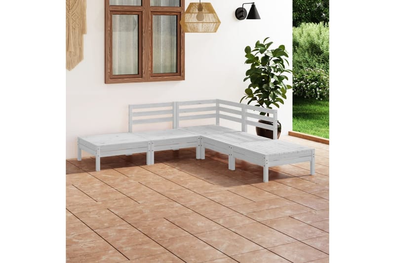 Hagesofagruppe 5 deler heltre furu hvit - Hvit - Hage - Utemiljø - Veranda & terrasse - Verandamøbler