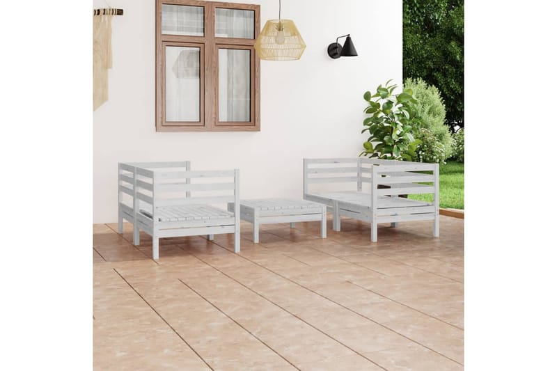 Hagesofagruppe 5 deler hvit heltre furu - Hvit - Hage - Utemiljø - Veranda & terrasse - Verandamøbler