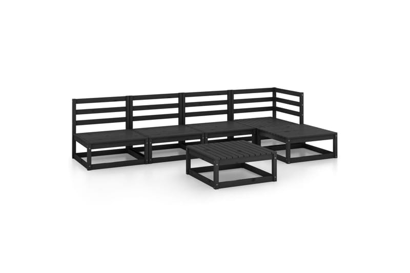 Hagesofagruppe 5 deler svart heltre furu - Svart - Hage - Utemiljø - Veranda & terrasse - Verandamøbler