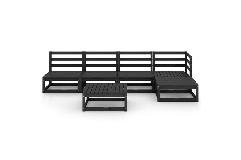 Hagesofagruppe 6 deler svart heltre furu - Svart - Hage - Utemiljø - Veranda & terrasse - Verandamøbler