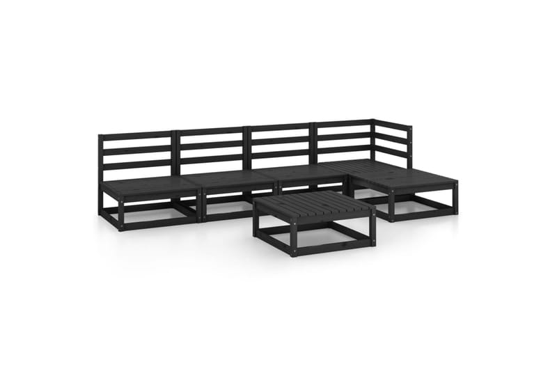 Hagesofagruppe 6 deler svart heltre furu - Svart - Hage - Utemiljø - Veranda & terrasse - Verandamøbler