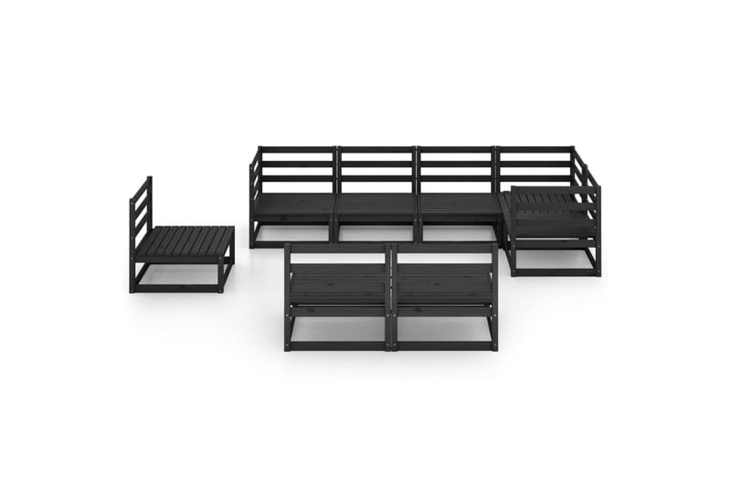 Hagesofagruppe 8 deler svart heltre furu - Svart - Hage - Utemiljø - Veranda & terrasse - Verandamøbler