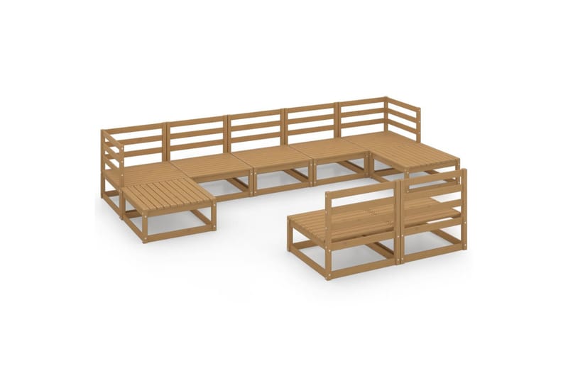 Hagesofagruppe 9 deler heltre furu - Brun - Hage - Utemiljø - Veranda & terrasse - Verandamøbler