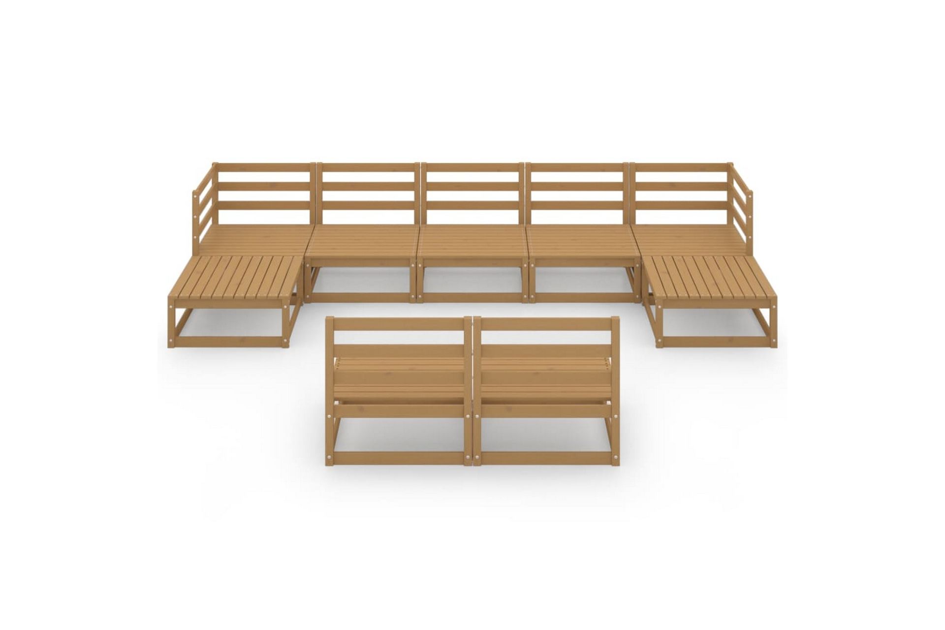 Hagesofagruppe 9 deler heltre furu - Brun - Hage - Utemiljø - Veranda & terrasse - Verandamøbler
