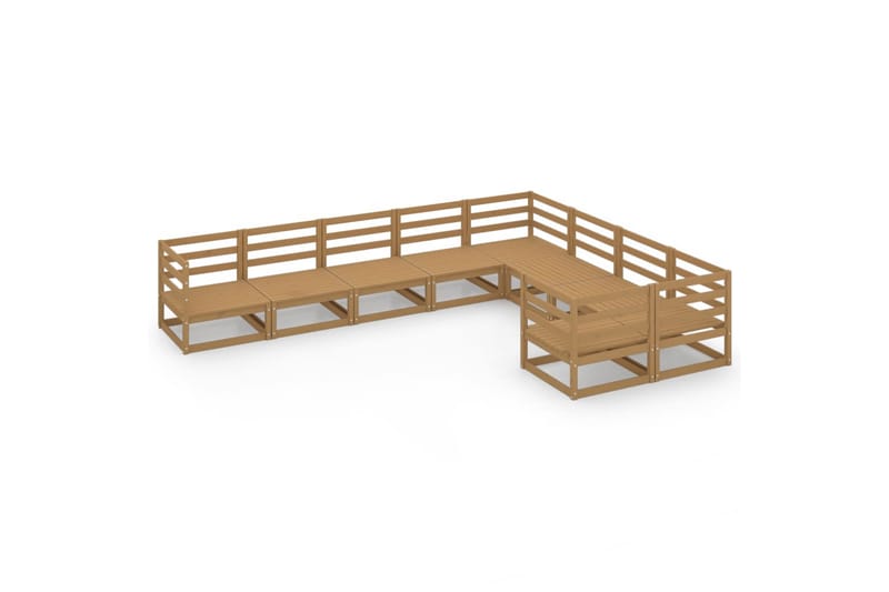 Hagesofagruppe 9 deler heltre furu - Brun - Hage - Utemiljø - Veranda & terrasse - Verandamøbler