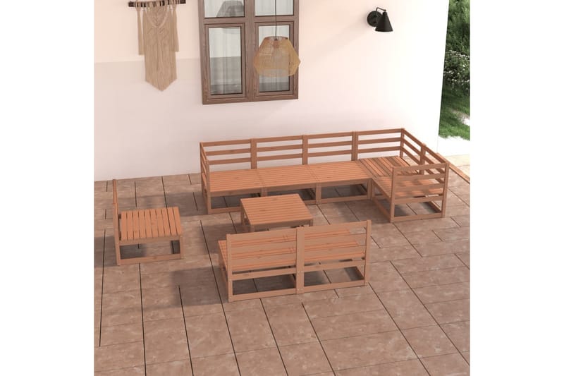 Hagesofagruppe 9 deler honningbrun heltre furu - Brun - Hage - Utemiljø - Veranda & terrasse - Verandamøbler