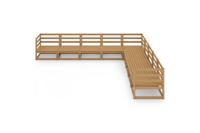 Hagesofagruppe 9 deler honningbrun heltre furu - Brun - Hage - Utemiljø - Veranda & terrasse - Verandamøbler