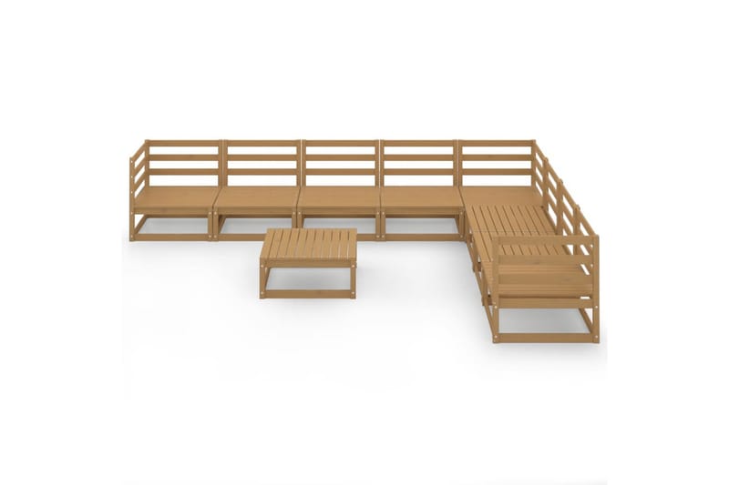 Hagesofagruppe 9 deler honningbrun heltre furu - Brun - Hage - Utemiljø - Veranda & terrasse - Verandamøbler