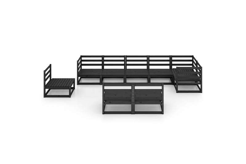 Hagesofagruppe 9 deler svart heltre furu - Svart - Hage - Utemiljø - Veranda & terrasse - Verandamøbler