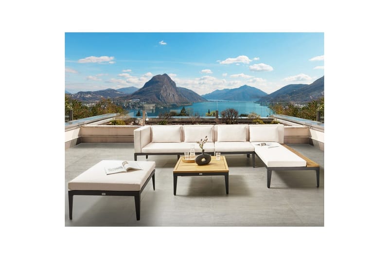 Hagesofagruppe med bord 4-seters Bracciano - Hage - Utemiljø - Veranda & terrasse - Verandamøbler