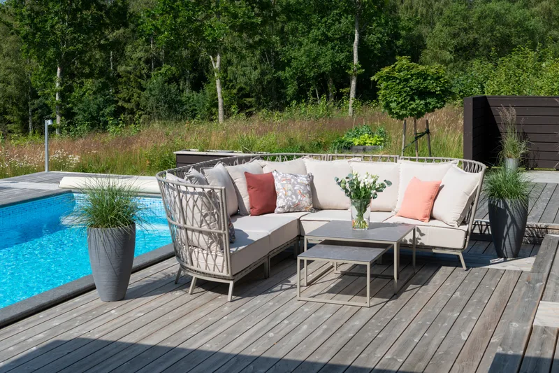 Hillerstorp Jet Set loungesofa hjørne - Beige - Hagemøbler - Loungemøbler - Lounge sofa