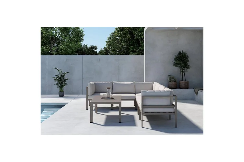 Hjørnesofa 3+3 Copacabana - Brun - Hage - Utemiljø - Veranda & terrasse - Verandamøbler