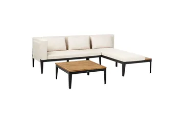 Hjørnesofa til hage med bord 3-seter Bracciano - Hagemøbler - Loungemøbler - Sofagruppe utendørs